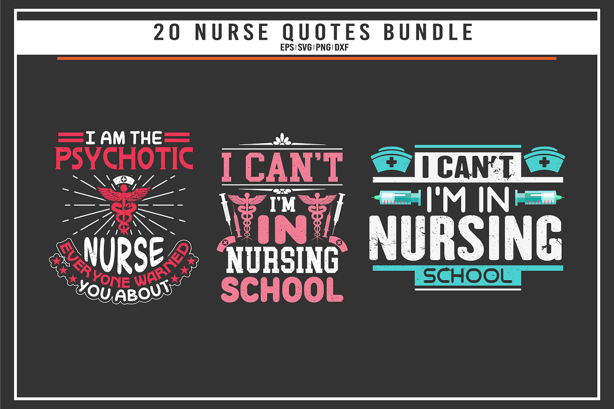 Nursing typographic quotes bundle, a Graphic by Uniquesvg99 (Photo 2 of 7)