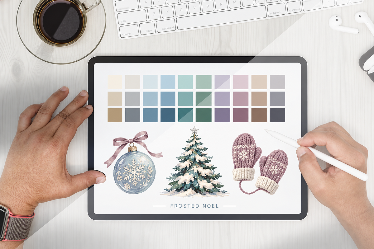 Frosted Noel Procreate Color Palette, a Decorative Illustration by Colorsfav (Photo 2 of 3)