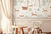 WOODLAND. Wall mural in color, an Animal Illustration by annartdreams (Thumbnail 4 of 7)