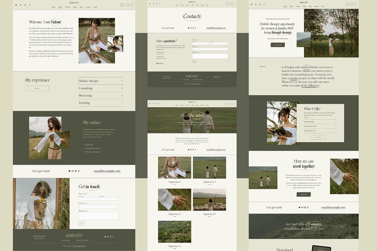 Therapist Squarespace Template, a Squarespace Template by Eden Origin Studio (Photo 3 of 11)