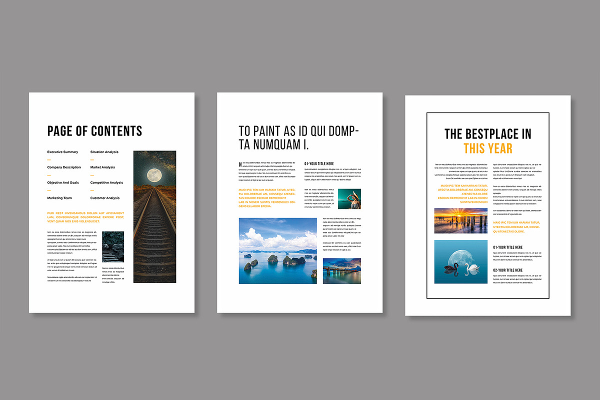 Travel Ebook Template Layout preview 3
