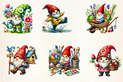 Spring Gnome Sublimation Clipart, a Seasonal Illustration by DreamArtGraphic (Thumbnail 4 of 5)