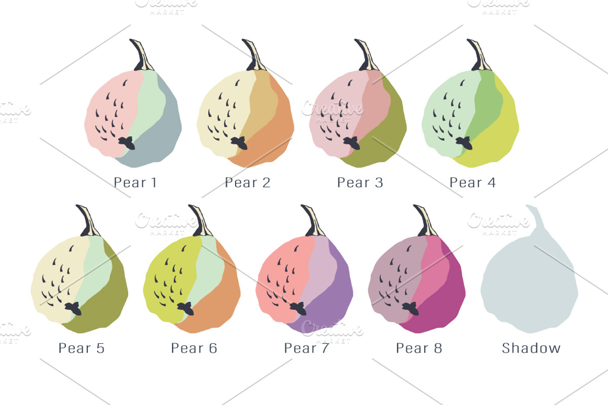 Funny pears – pattern, a Pattern Graphic by Yummy (Photo 4 of 9)