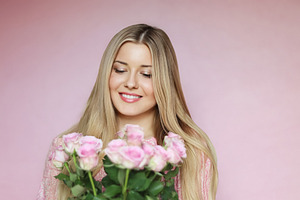 Floral elegance, blooming beauty, joyful celebration. Beautiful, a Person Photo by Studio ANNA