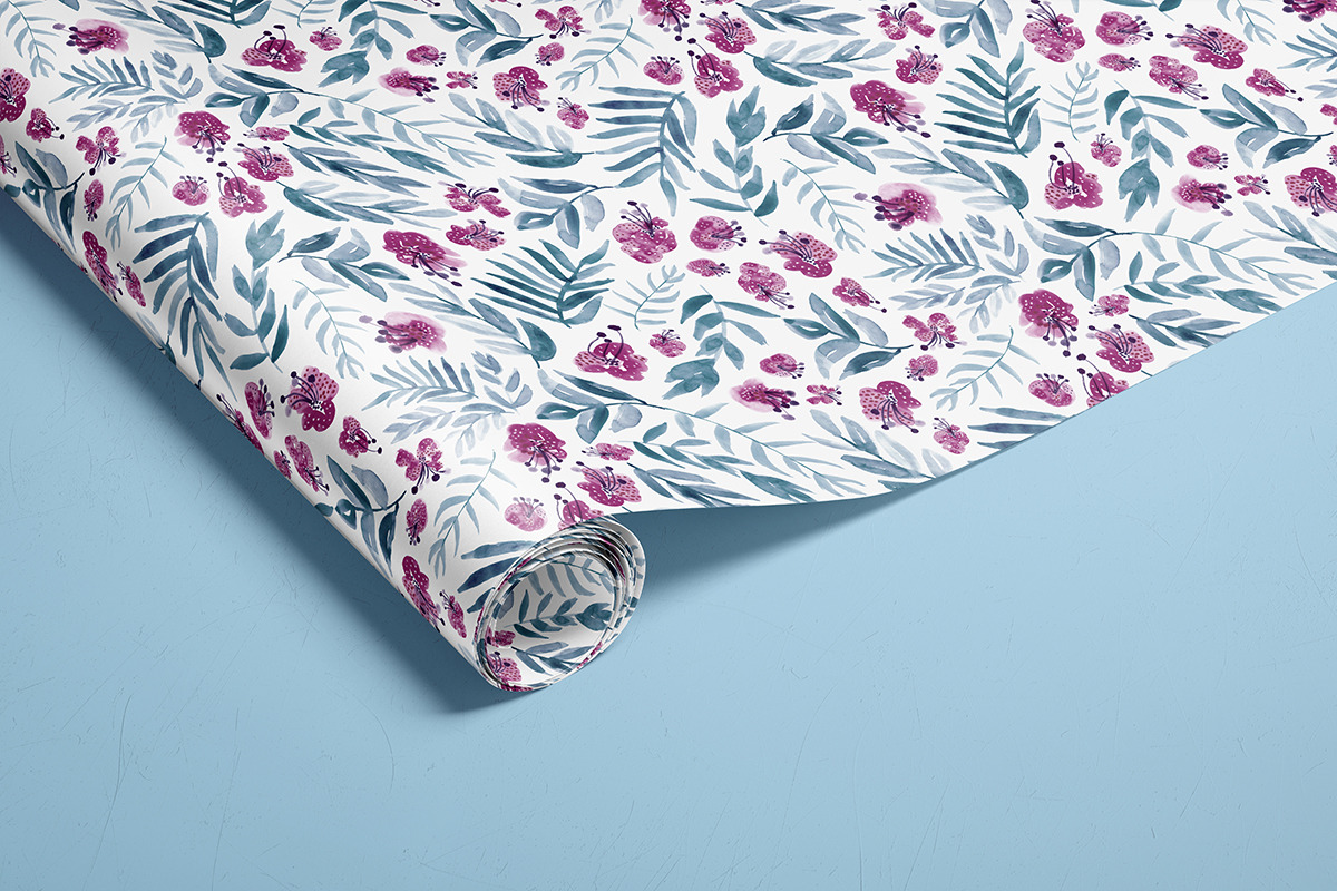 Maroon and grey blue, a Pattern Graphic by Anya-D