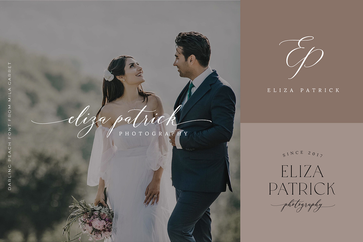 Darling Peach Wedding Heart Script, a Script Font by Mila Garret (Photo 7 of 16)