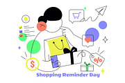6 Shopping Reminder Day Illustration, an Object Illustration by denayunebgt (Thumbnail 3 of 3)