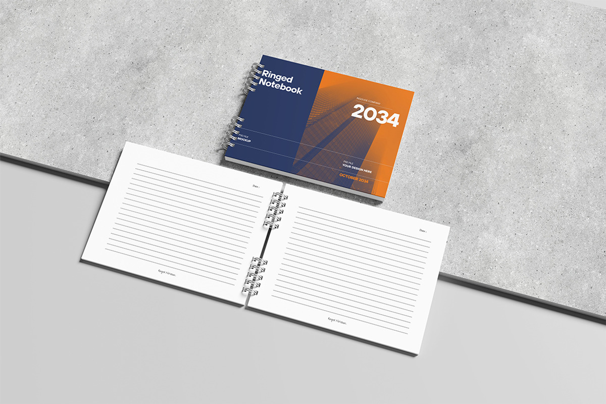 Ringed Notebook Mockup, a Books & Magazine Mockup by Twins_studio926 (Photo 4 of 5)