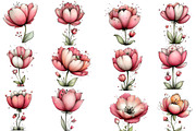 whimsical spring tulip flower clipar, an Illustration by Designworld (Thumbnail 3 of 4)