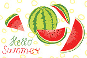 Watermelon on white background., an Object Graphic by Olgaart (Thumbnail 1 of 5)
