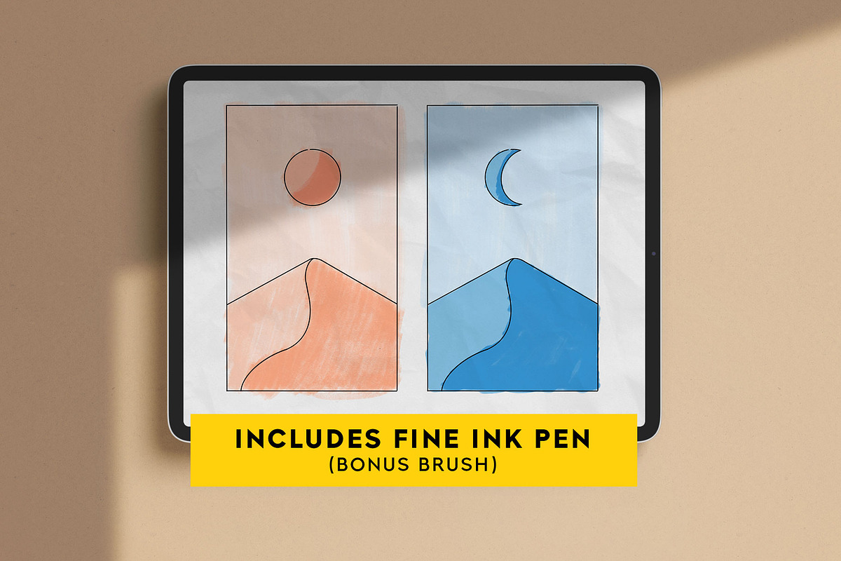 Marker Brush Pack for Procreate, a Brush Add-On by Ghost Paper (Photo 7 of 7)