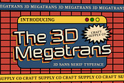 Megatrans 3D, a Sans Serif Font by Craft Supply Co. (Thumbnail 1 of 8)