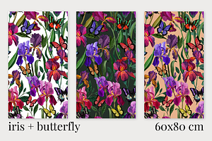 Iris Floral, Luxury Patterns