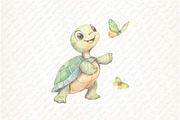 Watercolor Baby Turtle Clipart, an Illustration by Watercolor design (Thumbnail 11 of 12)