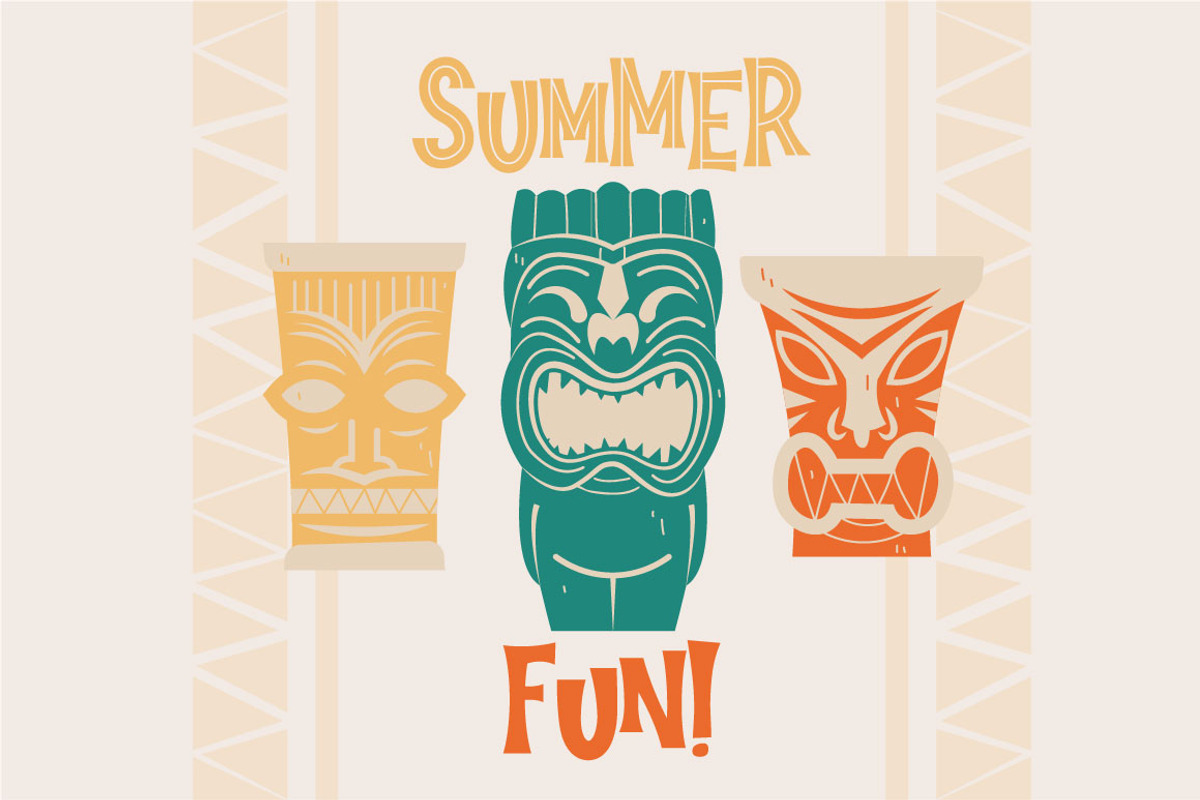 Tiki Tropical Summer Font, a Font by arausidp (Photo 7 of 7)