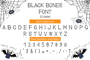 Black Bones Halloween Font