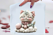 Whimsical Summer Cat Clipart Bundle, an Illustration by SVGArt (Thumbnail 8 of 9)