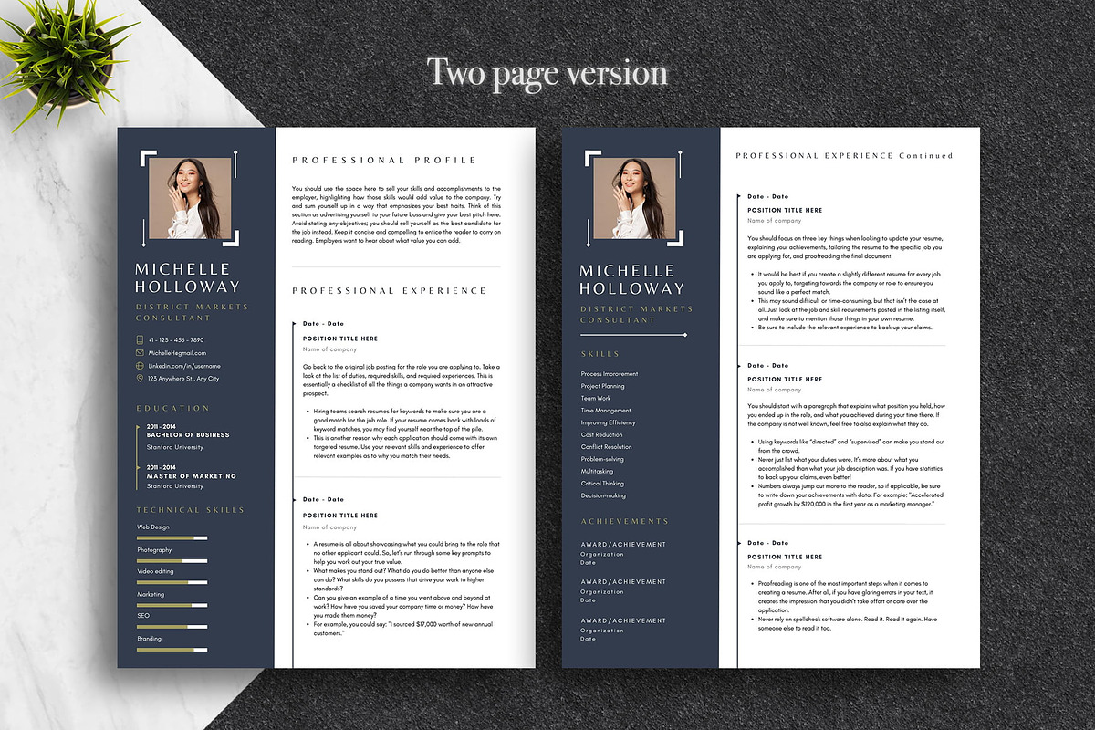 Modern Resume Template Pack | Canva, a Resume Template by Lux Resume (Photo 2 of 9)