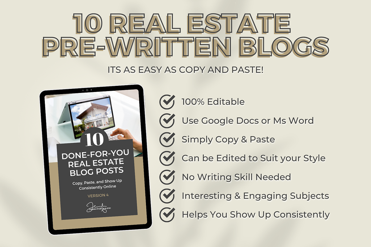 DONE FOR YOU REAL ESTATE BLOGS - 4, a Templates & Theme by Jennifer Magri Templates (Photo 4 of 8)