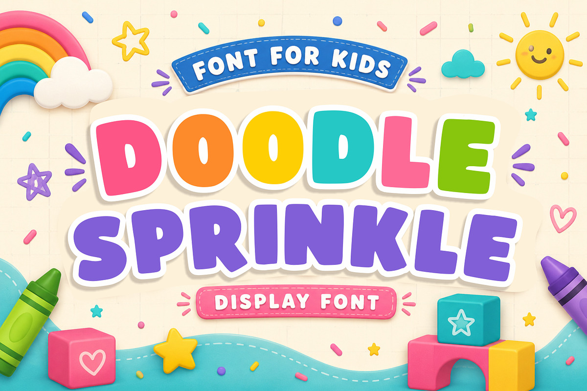 Doodle Sprinkle – Cute Kids Font, a Sans Serif Font by Limited.studio (Photo 1 of 5)