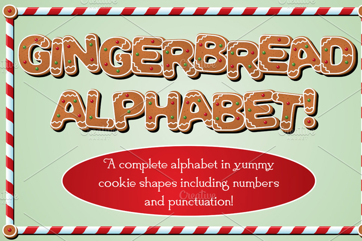 Gingerbread Alphabet, an Illustration by Girardspeed Designs (Photo 1 of 2)
