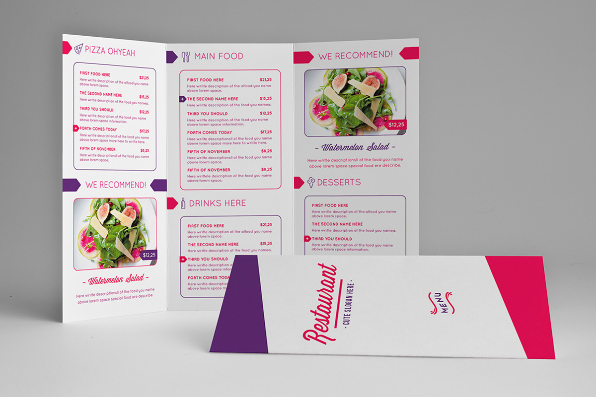 Food Menus Bundle 5, a Brochure Template by Luuqas Design (Photo 4 of 5)