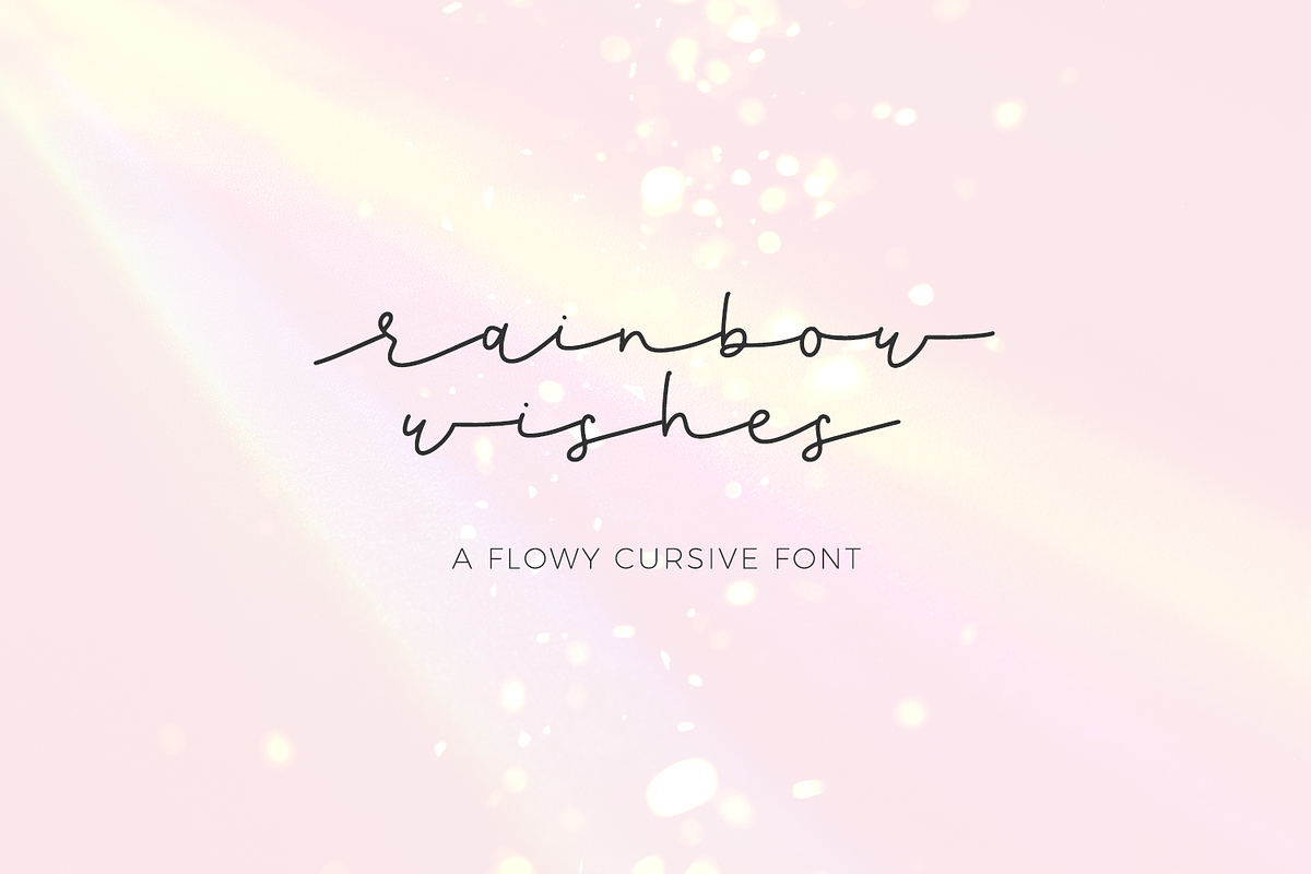 Rainbow Wishes Script, a Script Font by Beck McCormick (Photo 1 of 9)