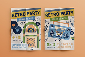 Retro Music Party Posters