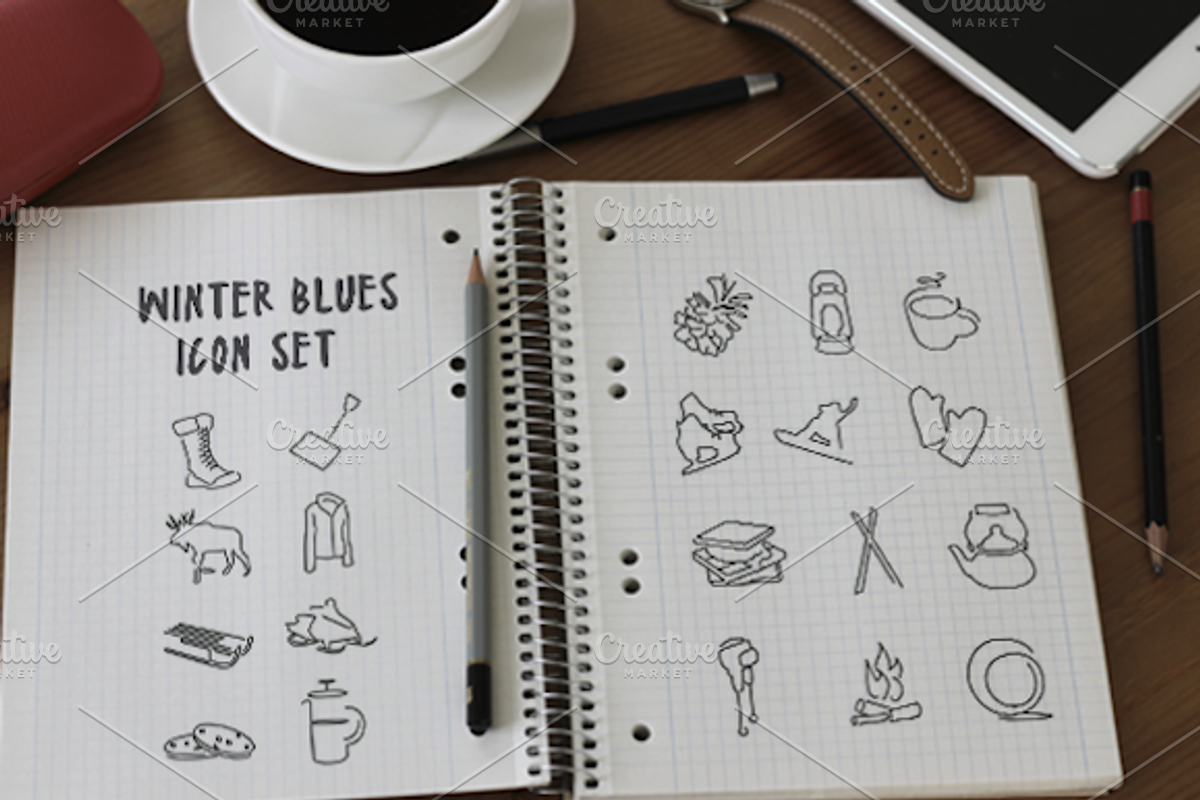 Winter Blues Icon Set, an Icon by Juliane Bone Design (Photo 3 of 3)