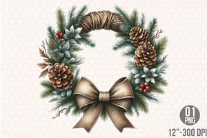 Christmas bow PNG, an Illustration by Designking