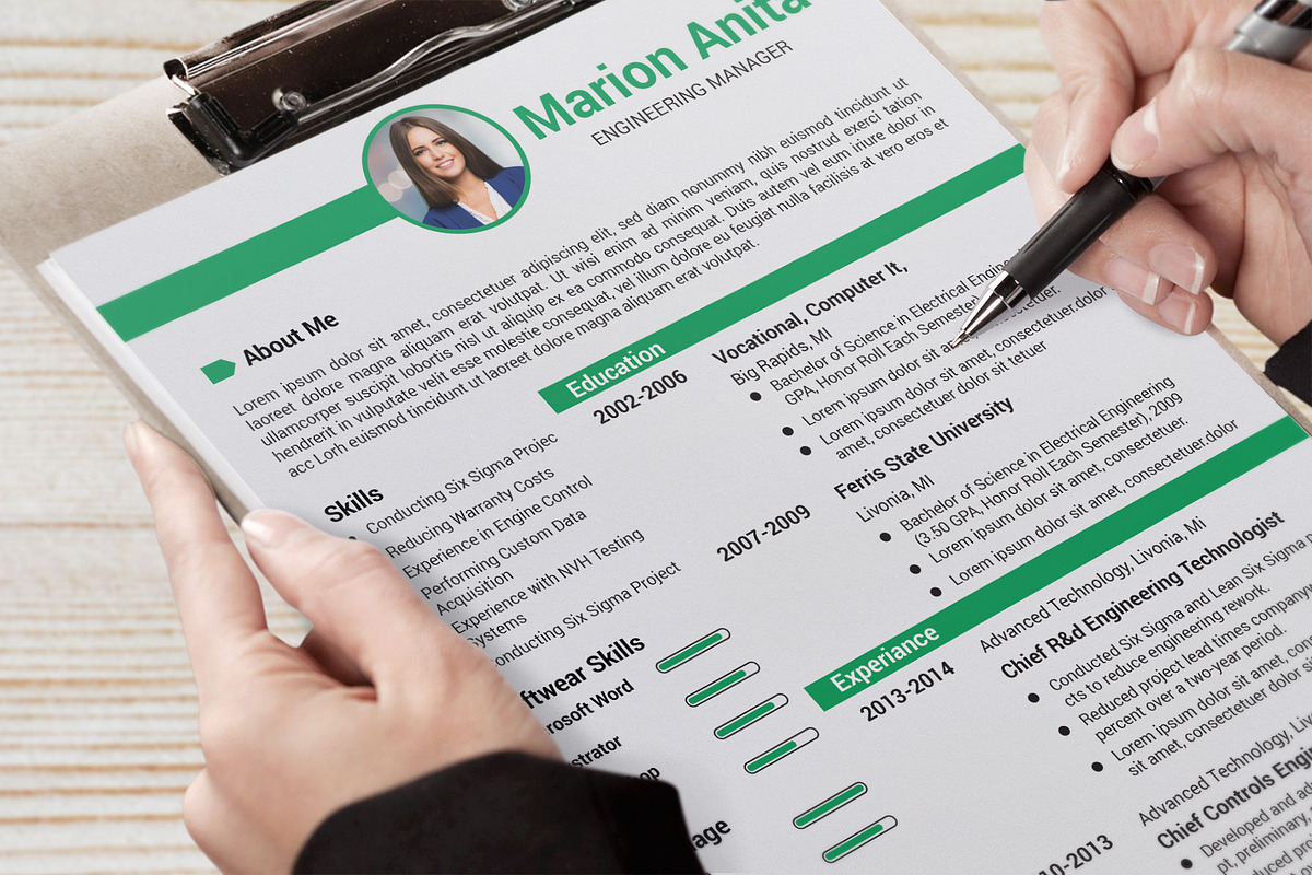 Professional Resume / CV Template, a Resume Template by designvillage (Photo 7 of 11)