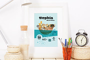Noah – Birth Announcement Template, an Animal Illustration by Pia Kolle (Thumbnail 3 of 4)