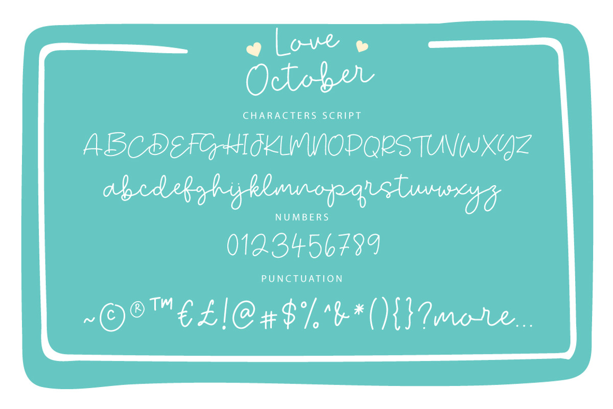 Love October | Handwritten Font preview 5
