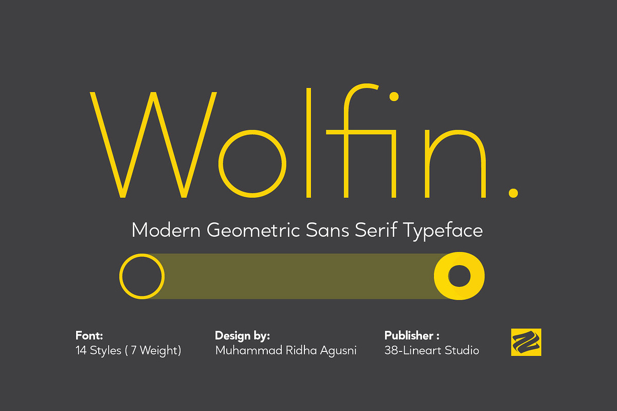 Wolfin - Modern Geometric Sans Serif, a Sans Serif Font by Ridha-38.lineart (Photo 1 of 10)