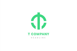 T Company Logo Template.