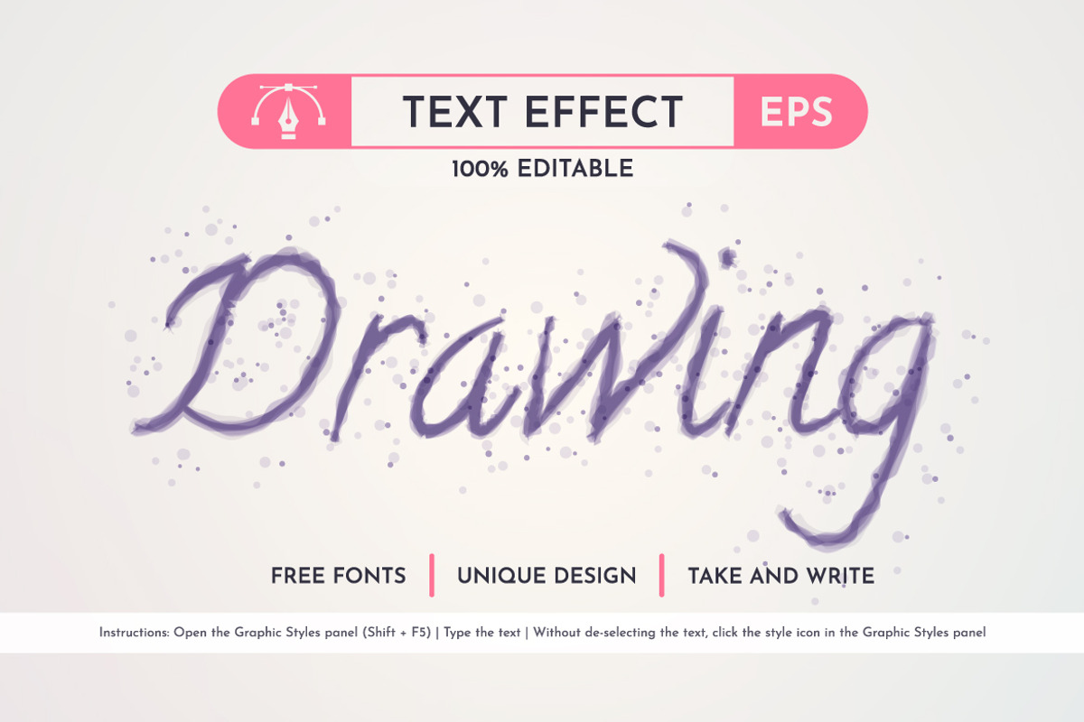 Writing Text Effect, Graphic Style, a Layer Style Add-On by rwgusev (Photo 5 of 7)