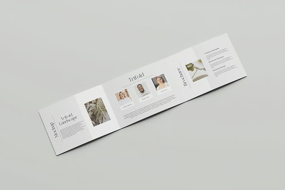 A4 Landscape Trifold Brochure Mockup, an Advertising Mockup by Hubzway (Photo 5 of 7)