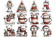 Whimsical Christmas Clipart Bundle, an Illustration by DreamPrint404 (Thumbnail 3 of 6)
