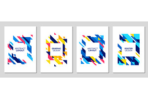 Abstract geometric business posters, a Decorative Illustration by Vector Tradition