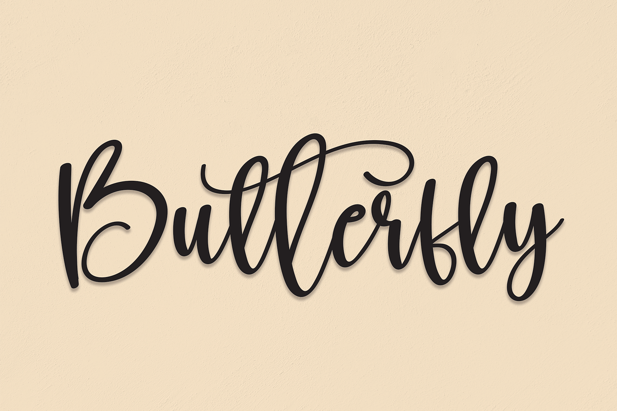 Butterfly | Script Font, a Script Font by Scratchones (Photo 1 of 6)