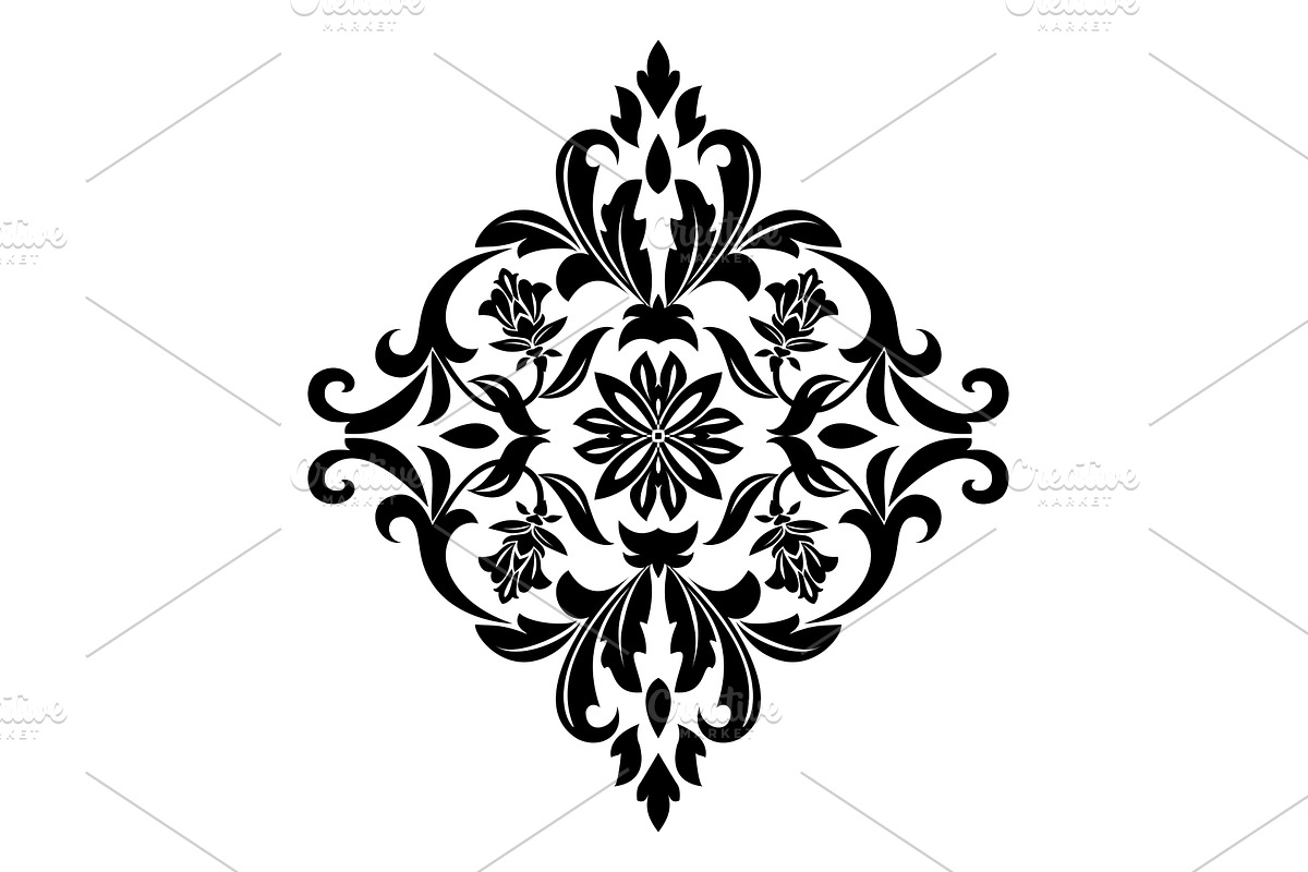 Damask graphic ornament. Floral, an Object Graphic by RODINA (Photo 1 of 3)