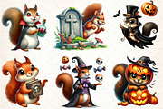 Funny Halloween Squirrel Clipart, an Illustration by DreamCafeArt (Thumbnail 4 of 7)