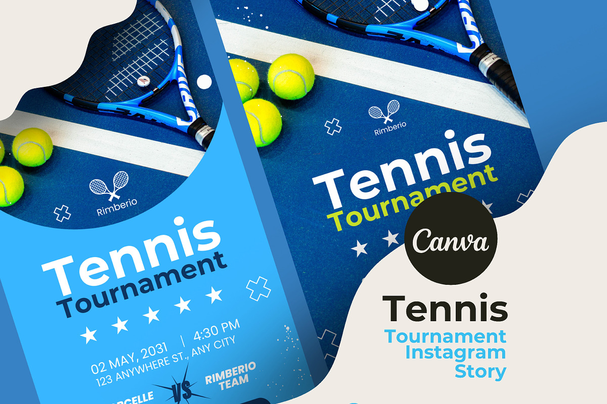 Tennis Tournament Canva Template, a Design Template by TemplateCastleStore (Photo 2 of 6)