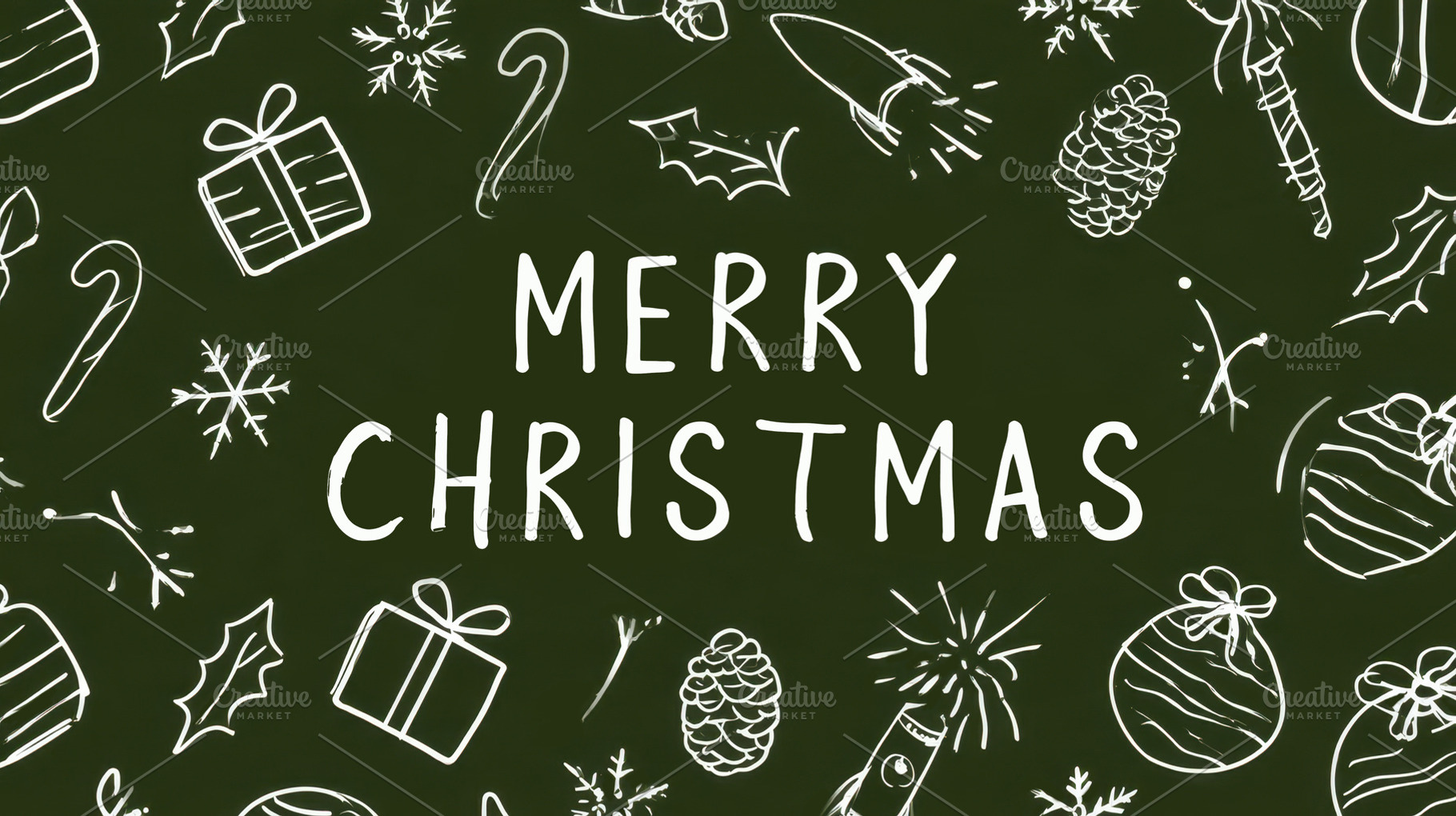 Xmas design on green bg, a Photo by Beautiful things