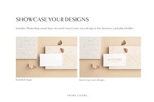 Sand Business Card Photo Mockups