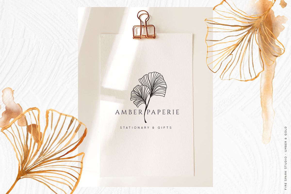 Ginkgo Leaf Watercolor Illustrations, a Seasonal Illustration by Fire Spark Studio (Photo 8 of 8)
