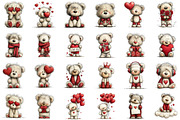 Whimsical Valentine Teddy Bear Clipa, an Illustration by Sublimation Artist (Thumbnail 2 of 6)