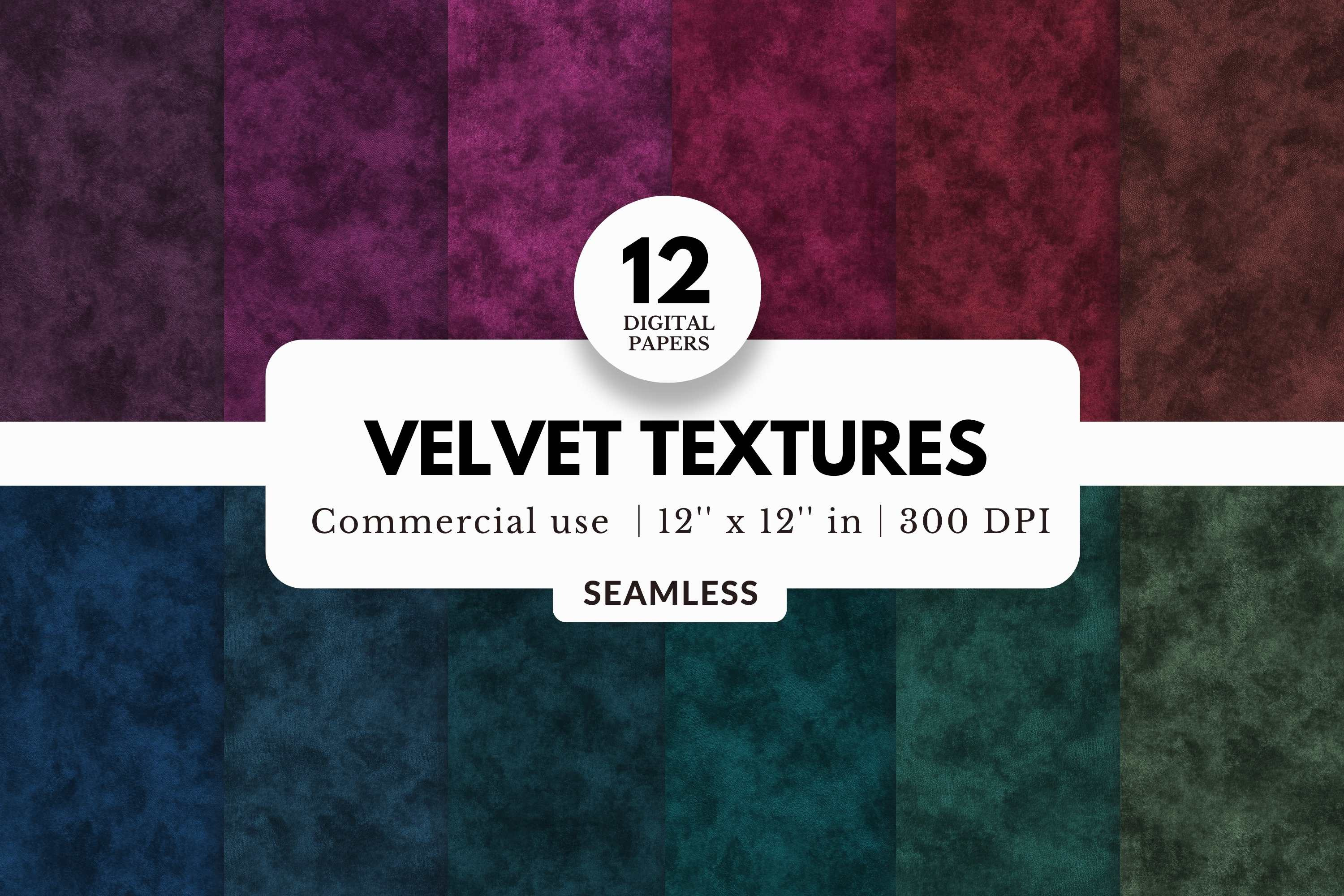 12 Velvet Textures Digital Papers, a Texture Graphic by NorthWindPixels