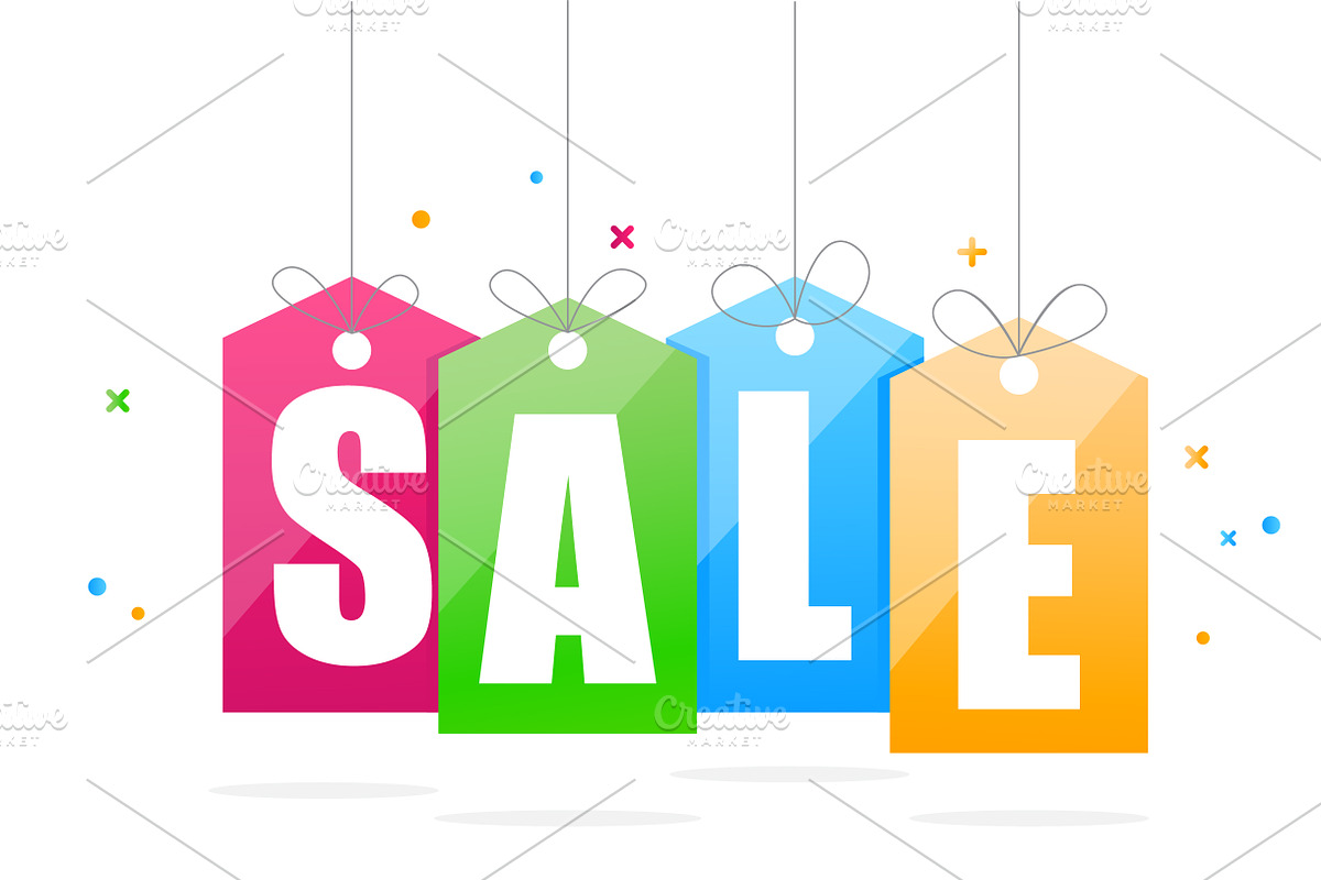 Set of colorful Sale banner designs, a Templates & Theme by Traudl's shop (Photo 2 of 7)