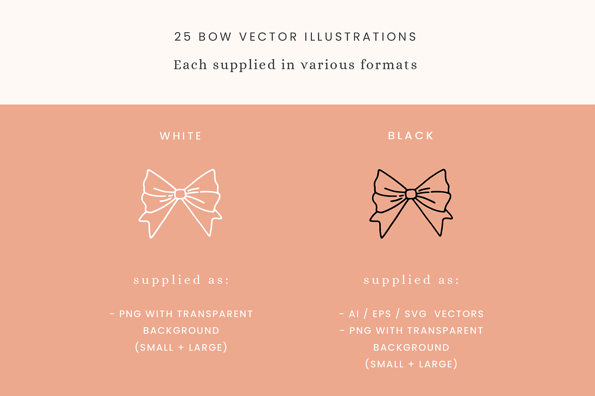 Bows Vector Illustrations, a Decorative Illustration by Emma Webb Studio (Photo 2 of 5)